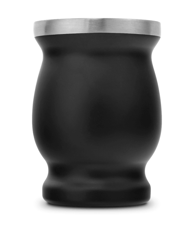 matebecher kalebasse metall schwarz